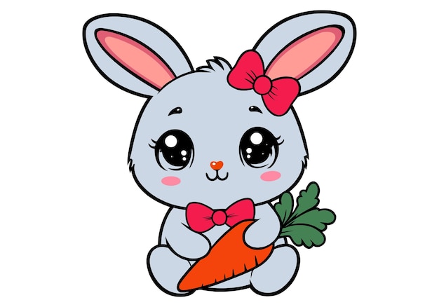 Cute rabbit cartoon vector art