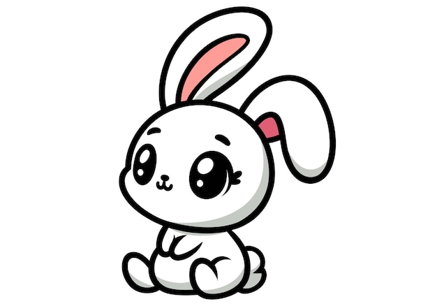 可愛いウサギの漫画のベクトルアート