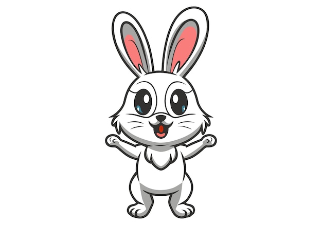 Art vettoriale di cartoni animati di conigli carini