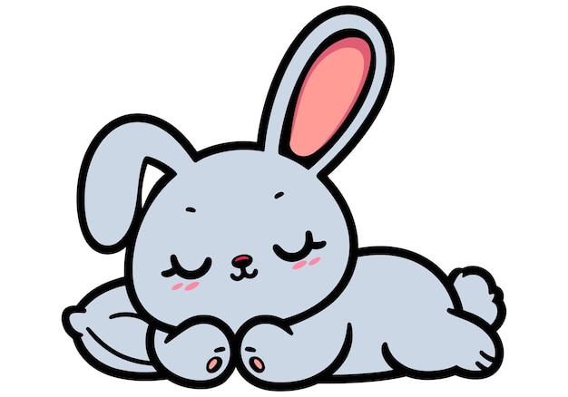 Cute rabbit cartoon vector art