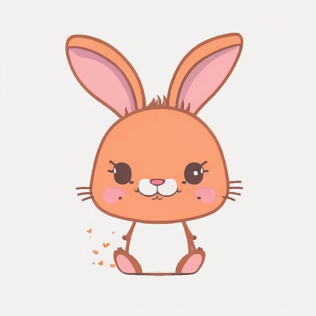 Cute rabbit cartoon vector design illustration