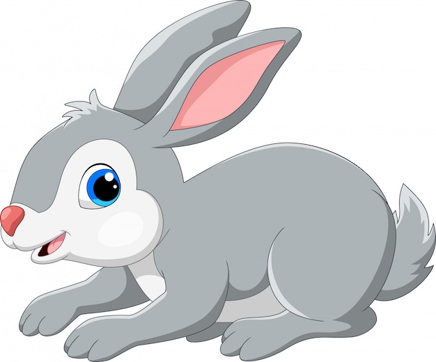 Vettore cartone animato carino coniglio