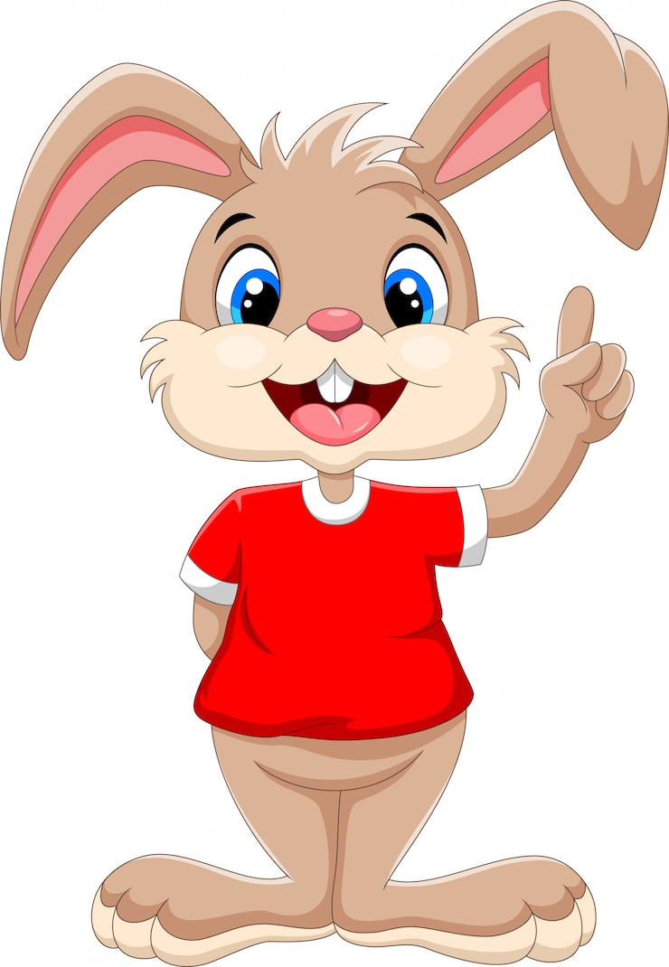 Vector cute rabbit cartoon
