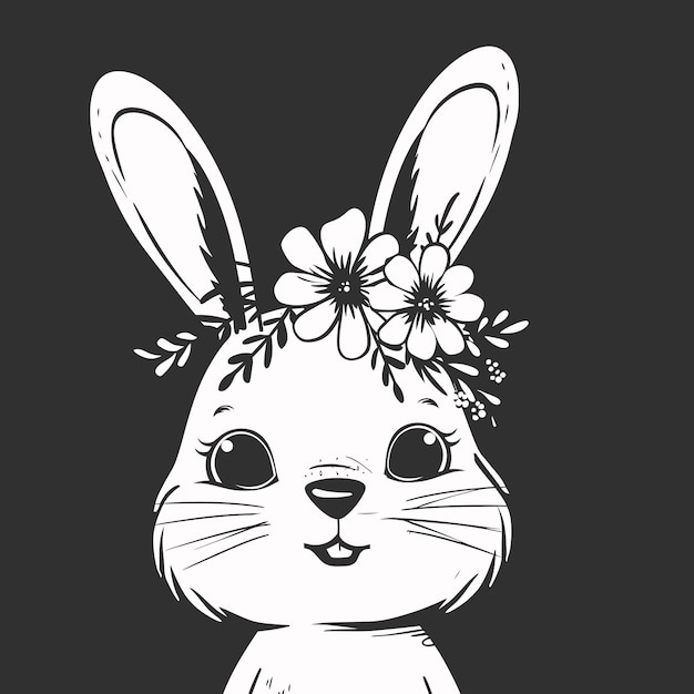 cute rabbit coloring page