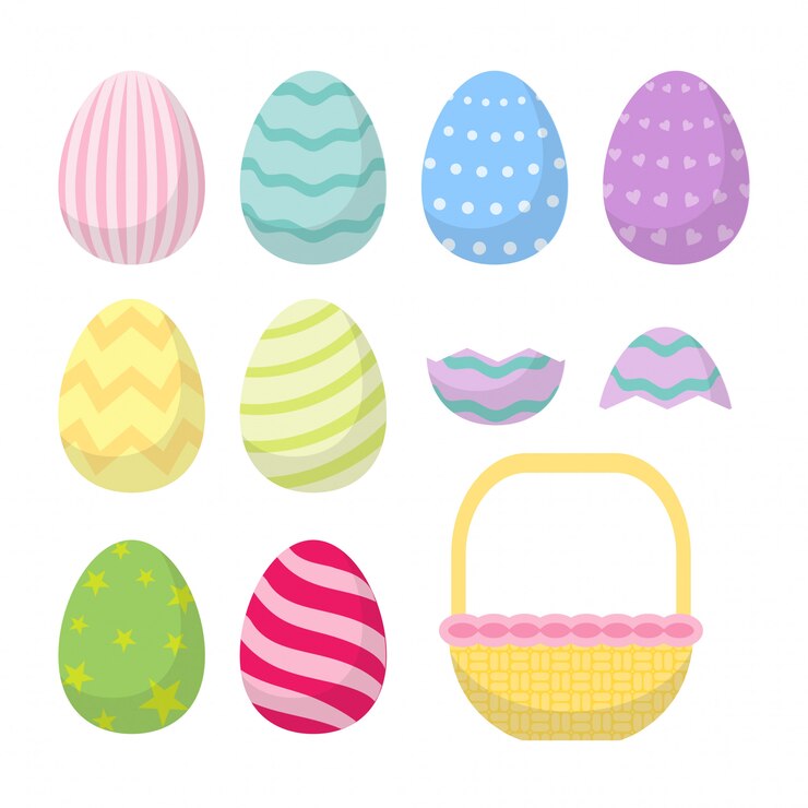 CUTE RABBIT EASTER DAY EGG SET COLORFULL