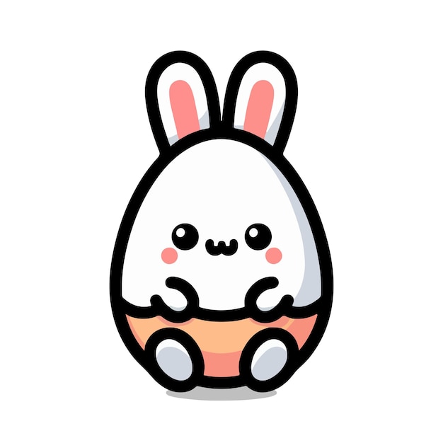 Cute rabbit egg illustrat