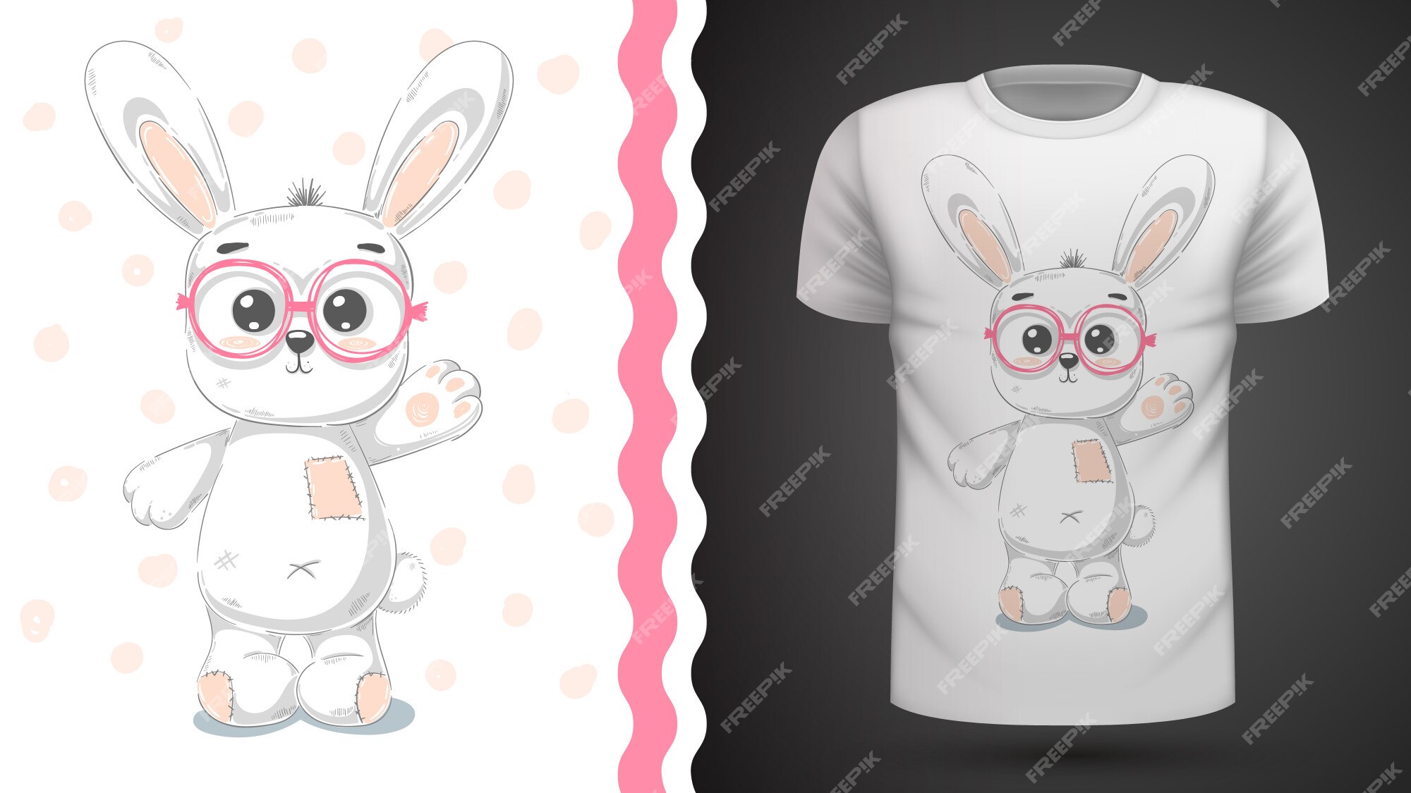 Premium Vector | Cute rabbit idea for print t-shirt