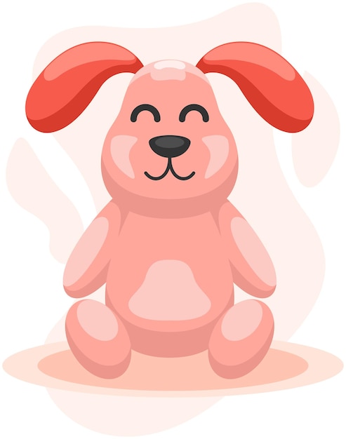 Cute rabbit illustration logo design