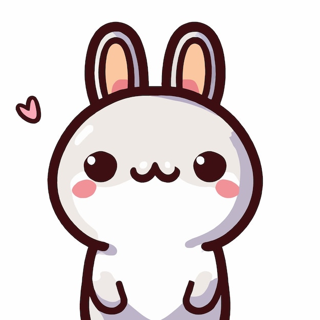 Cute Rabbit illustration Rabbit kawaii chibi vector drawing style Rabbit cartoon Easter bunny 