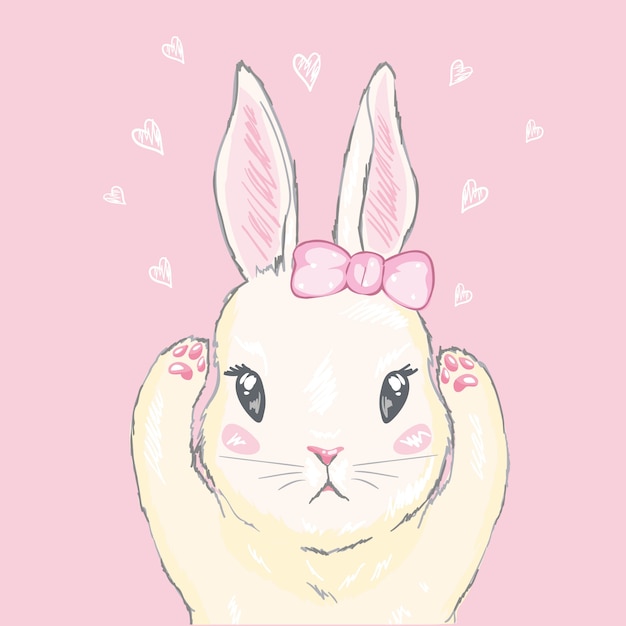 Cute rabbit illustration