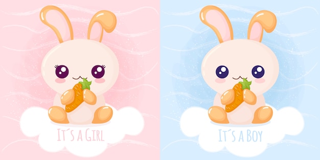 Cute rabbit its a girl its a boy