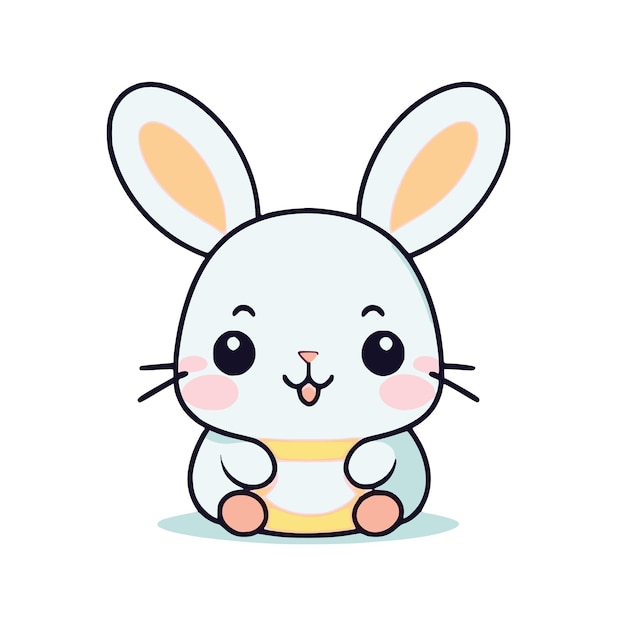 Cute Rabbit wild animal vector EPS