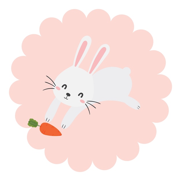 Vector cute rabbit