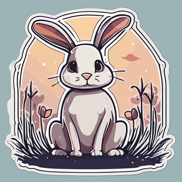 Vector cute rabbit