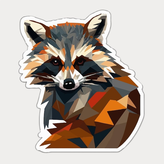 Cute raccoon in a colorful cartoonstyle illustration