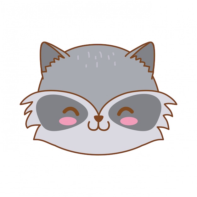 Cute raccoon woodland character