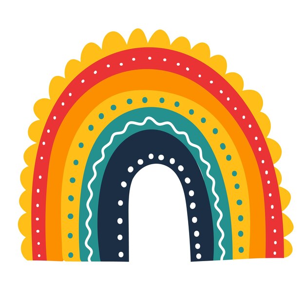 Piccola clip art dell'arcobaleno illustrazione per bambini