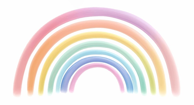 Vector cute rainbow pastel color