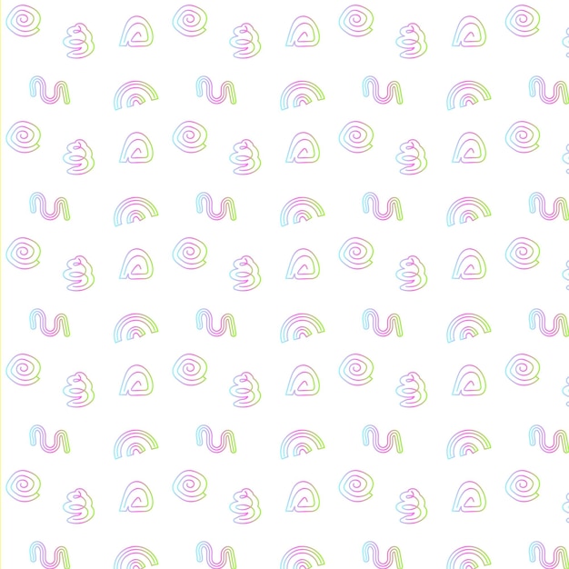 Vector cute rainbow seamless pattern design