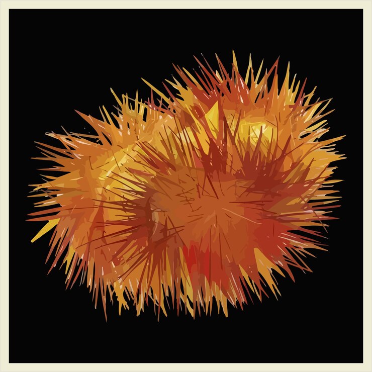 Vector cute rambutan fruit color vector illustration