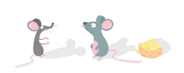 Vector cute rats vector