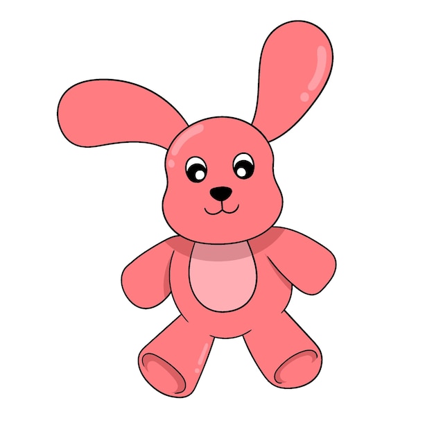 Cute red bunny doll