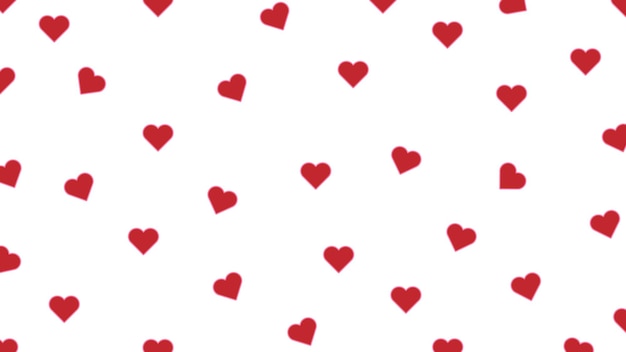 Vector cute red heart pattern on white background perfect for wallpaper backdrop postcard background