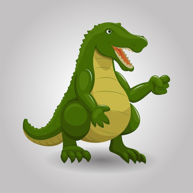 Cute reptile crocodile Cartoon mascot illustration