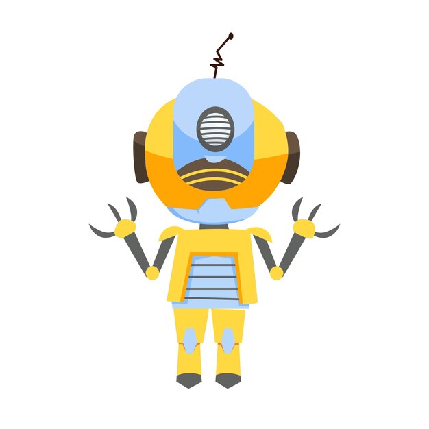 Cute Robot Assistant Character Illustration