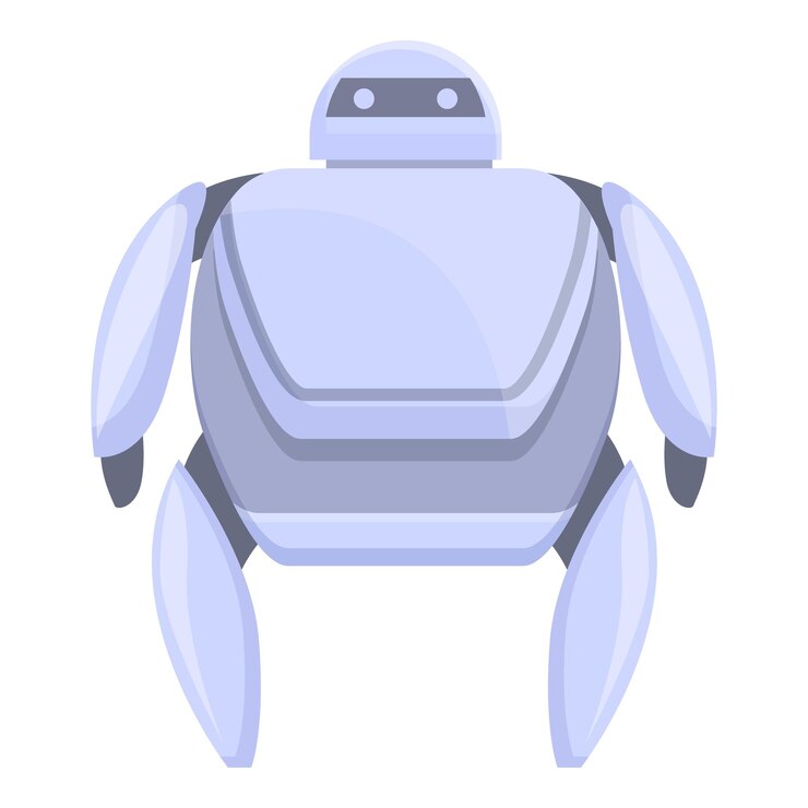 Vector cute robot icon cartoon vector mascot toy future child