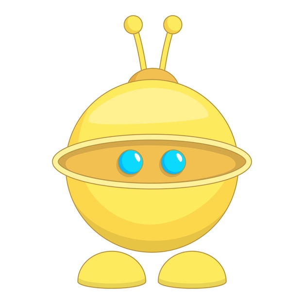 Cute robot toy icon Cartoon illustration of cute robot toy vector icon for web