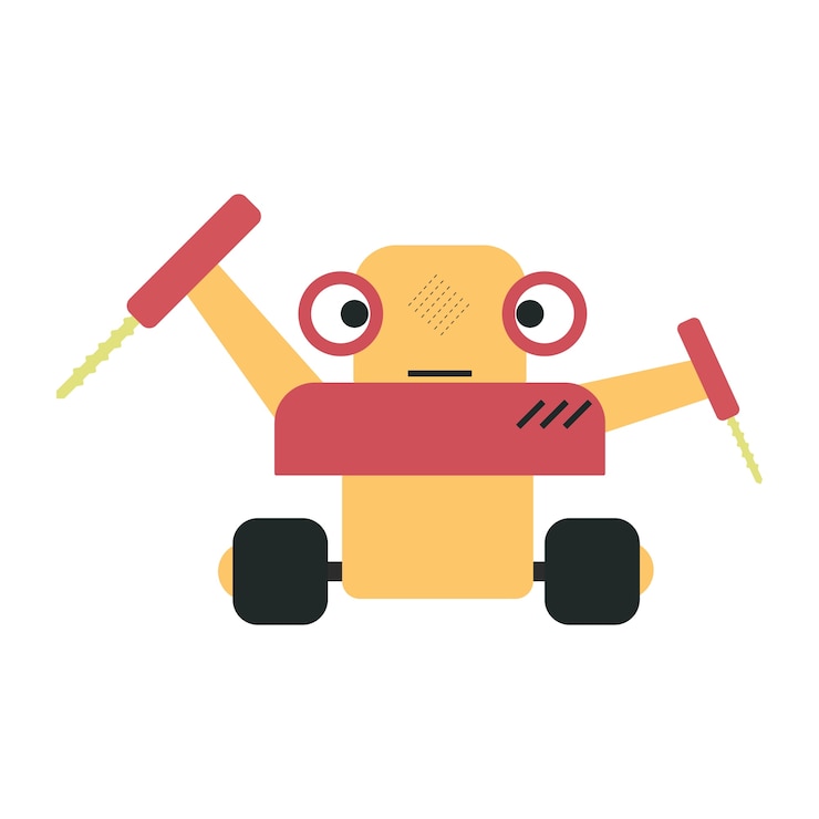 Vector cute robot 