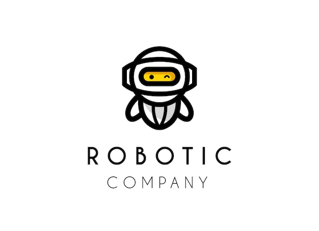 Cute robotic logo design Chat boot Artificial intelegence Logo design