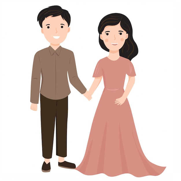 cute romantic couple illustration