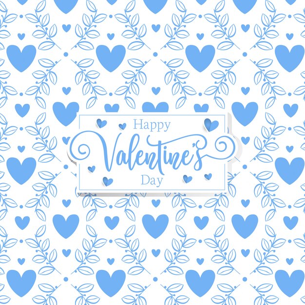 Vector cute romantic hearts valentine's day pattern background.