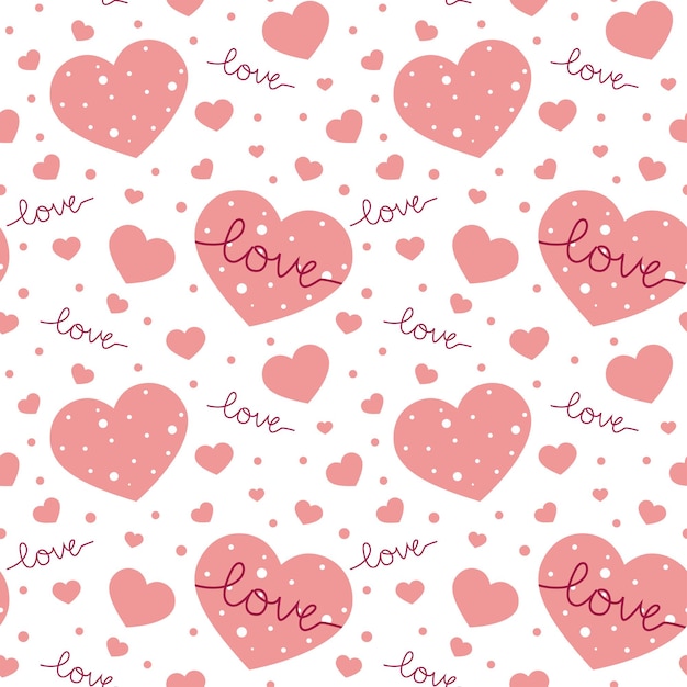 Cute romantic seamless pattern, children s design, Valentine s day, packaging paper and textile design