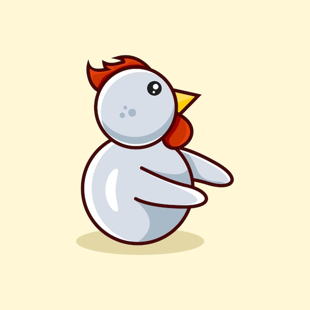 Cute rooster cartoon design