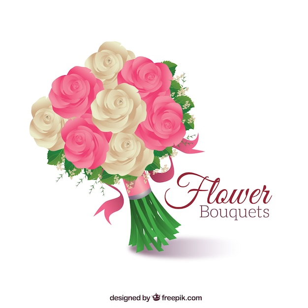 Vector cute roses bouquet