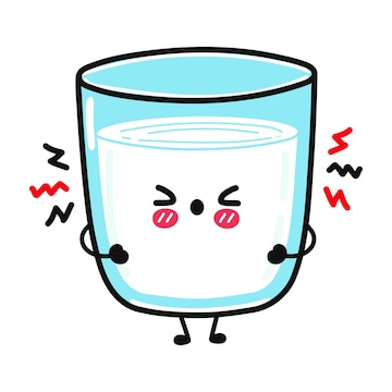 Cute glass of milk sticker character. Vector hand drawn cartoon kawaii  character illustration icon. Fun glass of milk sticker character concept  24691337 Vector Art at Vecteezy