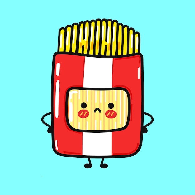 Cute sad Spaghetti character