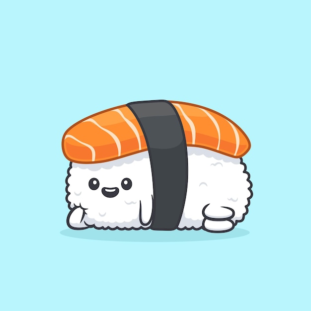 Cute salmon sushi lazy