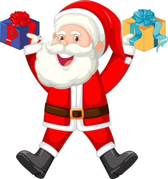 Vector cute santa claus cartoon character