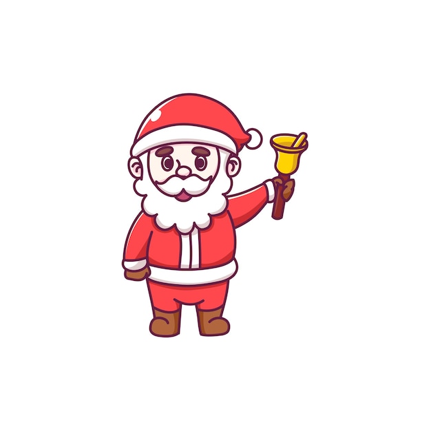 Cute santa claus cartoon character