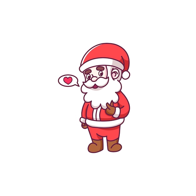 Cute santa claus cartoon character