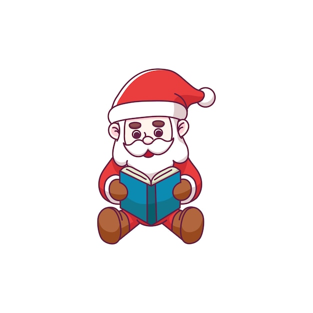 Cute santa claus cartoon character