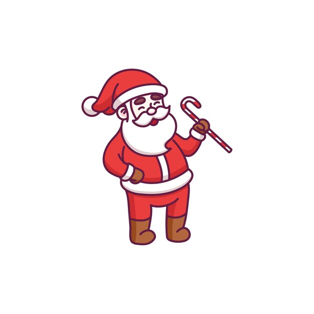 Cute santa claus cartoon character