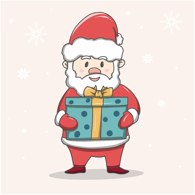 Cute santa claus christmas cartoon