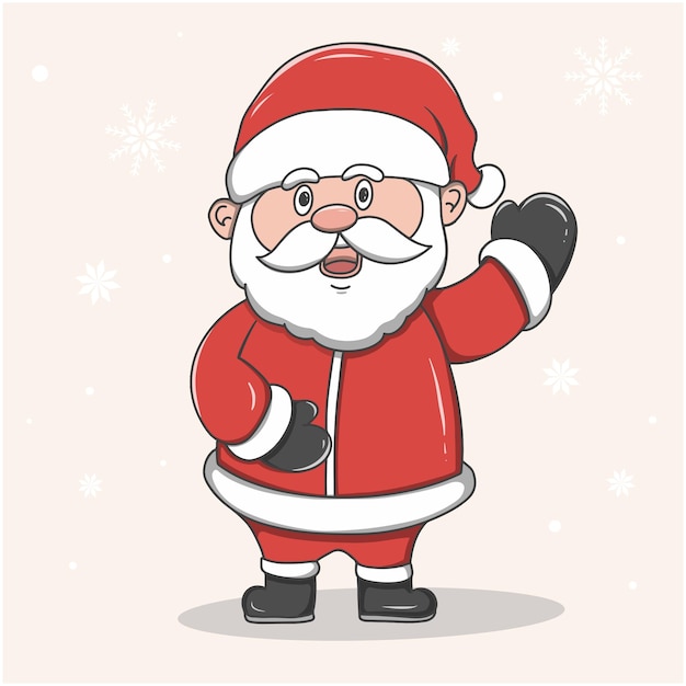 Cute santa claus christmas cartoon