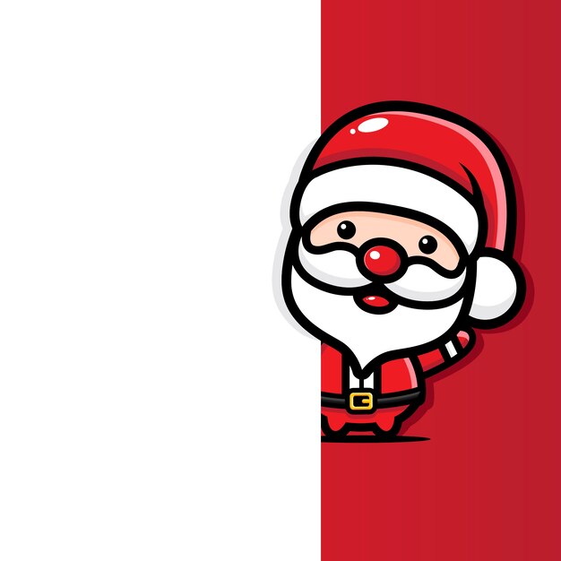 Carino babbo natale disegni illustrazione