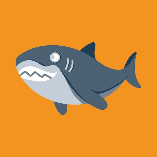 Vector cute sea animal vector shark